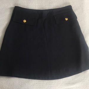 Black military style skirt